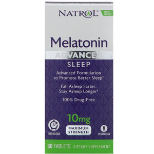الميلاتونين الطبيعي لعلاج الأرق إضطرابات النوم 10 مجم 60 قرص