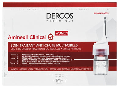 فيشي ديركوس أمينيكسيل كلينكال 5 لعلاج تساقط الشعر للنساء 21x 6  ملل